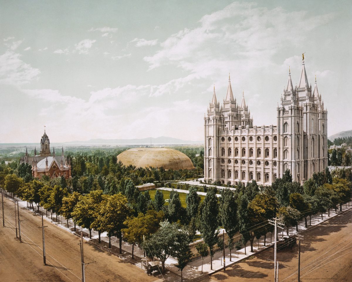Temple Square in Salt Lake City, the headquarters of the LDS Church.