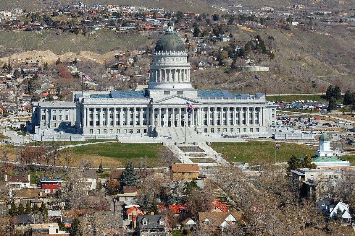 The Utah State Capitol on Capitol Hill in Salt Lake City.